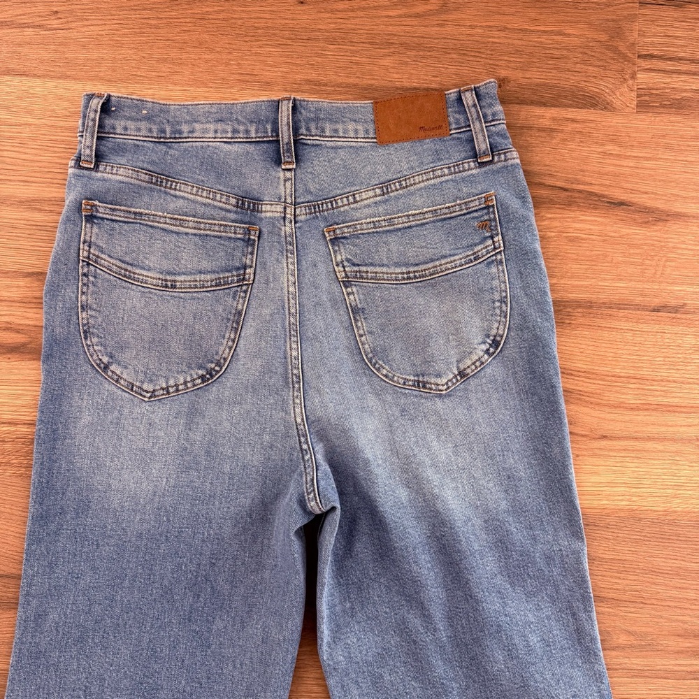 Madewell Jeans Womens Sz 29 Blue Light-Med Wash High Rise Flare Wide Leg Stretch - Picture 4 of 10